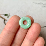 A-Grade Natural Moss On Snow Jadeite Bagel No.172881