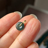 A-Grade Natural Blue Jadeite Mini Donut Pendant No.172912