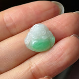 A-Grade Natural Moss On Snow Jadeite Buddha Pendant No.172913