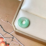 A-Grade Natural Moss On Snow Jadeite Bagel No.172882