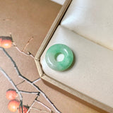 A-Grade Natural Moss On Snow Jadeite Bagel No.172882