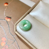 A-Grade Natural Moss On Snow Jadeite Bagel No.172882