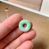 A-Grade Natural Moss On Snow Jadeite Bagel No.172882