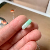 A-Grade Natural Moss On Snow Jadeite Bagel No.172882