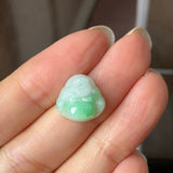 A-Grade Natural Moss On Snow Jadeite Buddha Pendant No.172914