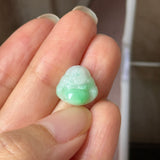 A-Grade Natural Moss On Snow Jadeite Buddha Pendant No.172914