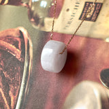 A-Grade Natural Lavender Jadeite Barrel Pendant No.170478