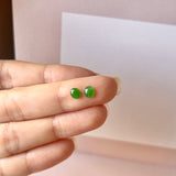 0.75cts A-Grade Natural Imperial Green Jadeite Oval Cabochon Pair No. 180762