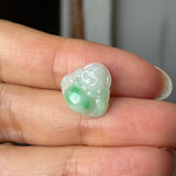 A-Grade Natural Moss On Snow Jadeite Buddha Pendant No.172916