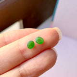 0.75cts A-Grade Natural Imperial Green Jadeite Oval Cabochon Pair No. 180762