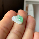 A-Grade Natural Moss On Snow Jadeite Buddha Pendant No.172916