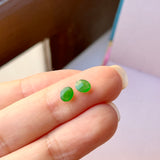 0.75cts A-Grade Natural Imperial Green Jadeite Oval Cabochon Pair No. 180762