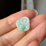 A-Grade Natural Moss On Snow Jadeite Buddha Pendant No.172916