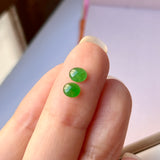 0.75cts A-Grade Natural Imperial Green Jadeite Oval Cabochon Pair No. 180762