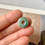 A-Grade Natural Bluish Green Jadeite Bagel No.172884