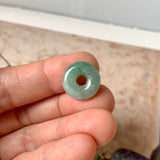 A-Grade Natural Bluish Green Jadeite Bagel No.172884