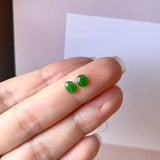 0.85cts A-Grade Natural Imperial Green Jadeite Oval Cabochon Pair No. 180763