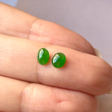 0.85cts A-Grade Natural Imperial Green Jadeite Oval Cabochon Pair No. 180763