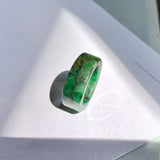 17.2mm A-Grade Natural Imperial Green Jadeite Ring Band No. 162416