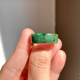 17.2mm A-Grade Natural Imperial Green Jadeite Ring Band No. 162416