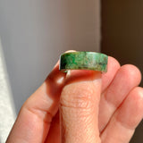 17.2mm A-Grade Natural Imperial Green Jadeite Ring Band No. 162416