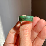 17.2mm A-Grade Natural Imperial Green Jadeite Ring Band No. 162416