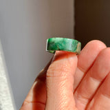 17.2mm A-Grade Natural Imperial Green Jadeite Ring Band No. 162416