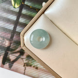 A-Grade Natural Light Greenish Blue Jadeite Bagel No.172886