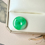 SOLD OUT: A-Grade Natural Moss On Snow Jadeite Donut No.172606