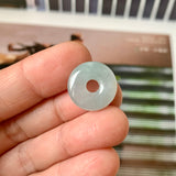 A-Grade Natural Light Greenish Blue Jadeite Bagel No.172886