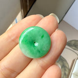 SOLD OUT: A-Grade Natural Moss On Snow Jadeite Donut No.172606