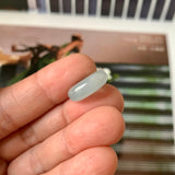A-Grade Natural Light Greenish Blue Jadeite Bagel No.172886