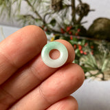 A-Grade Natural White Green Jadeite Bagel No.172887
