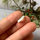 A-Grade Natural White Green Jadeite Bagel No.172887