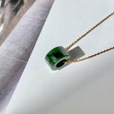 A-Grade Natural Imperial Green Jadeite Barrel No. 172013