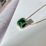 A-Grade Natural Imperial Green Jadeite Barrel No. 172013