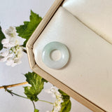 A-Grade Natural White Green Jadeite Bagel No.172888