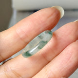 16mm A-Grade Natural Floral Jadeite Slim Cut Ring Band No. 162614