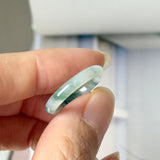 16mm A-Grade Natural Floral Jadeite Slim Cut Ring Band No. 162614