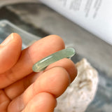 17mm A-Grade Natural Bluish Green Jadeite Abacus Ring Band No.220681