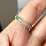 16mm A-Grade Natural Floral Jadeite Slim Cut Ring Band No. 162614