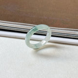 15.5mm A-Grade Natural Floral Jadeite Slim Cut Ring Band No. 162617