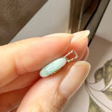 A-Grade Moss On Snow Jadeite D.Petals Lilac Flower Donut Pendant No.172622