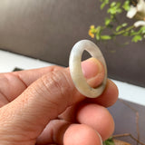 18.9mm A-Grade Natural Tri-Colour Jadeite Ring Band No. 161729