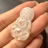 A-Grade Natural Jadeite Goddess of Mercy Pendant No.171576 (Setting Balance)