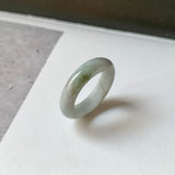 18.9mm A-Grade Natural Bluish Lavender Green Jadeite Ring Band No. 161731
