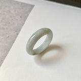 18.9mm A-Grade Natural Bluish Lavender Green Jadeite Ring Band No. 161731