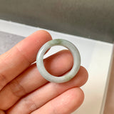 18.9mm A-Grade Natural Bluish Lavender Green Jadeite Ring Band No. 161731