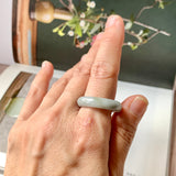18.9mm A-Grade Natural Bluish Lavender Green Jadeite Ring Band No. 161731