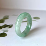 18.7mm A-Grade Natural Green Jadeite Abacus Band No.220685